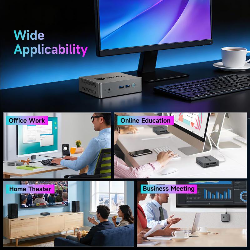 Mini PC Bmax B3 Pro Intel N4500 8GB RAM 256GB SSD 4K Duplo - Mini